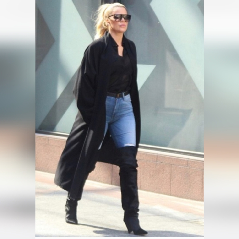 Saint Laurent Black Suede Nikki Boots